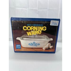 Blue Cornflower Corning Ware 1qt / 1L covered casserole dish A-1 - sealed box